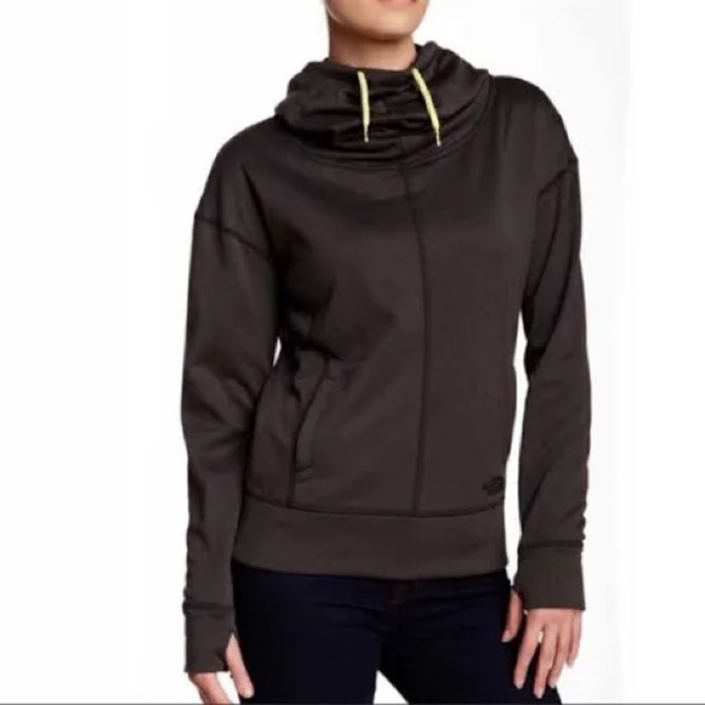 The North Face scuba neck hoodie women’s small grey EUC
